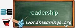 WordMeaning blackboard for readership